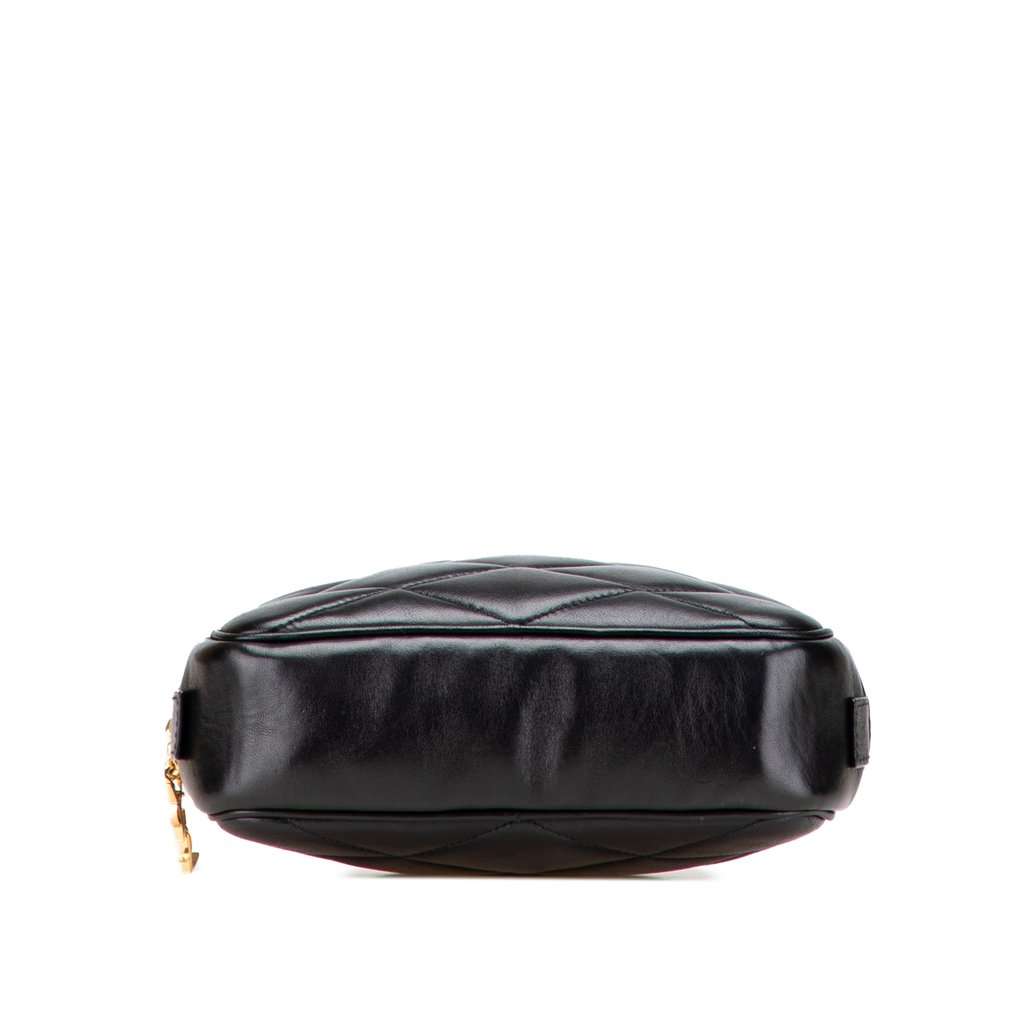 Saint Laurent Quilted Lambskin Lolita Cosmetics Pouch Black Leather Very good - Inside View