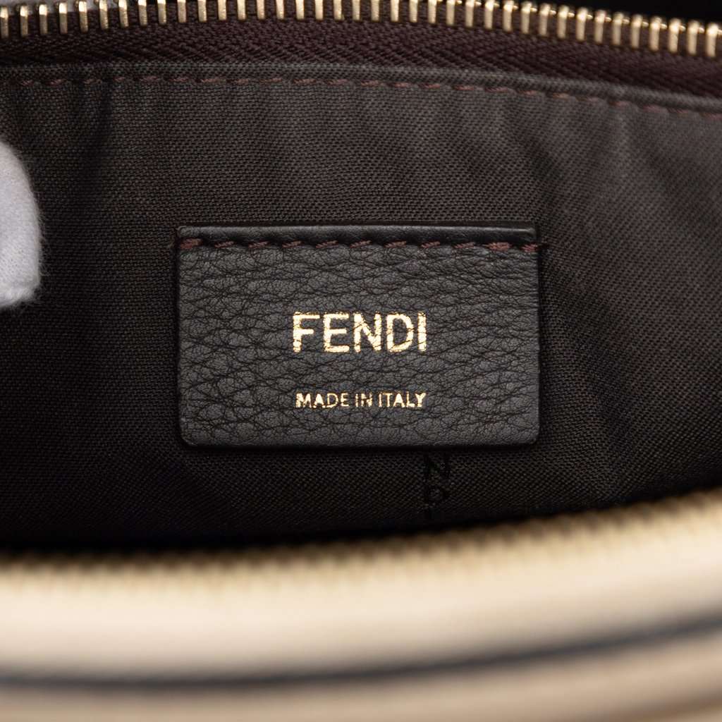 Fendi Medium Studded Leather Monster Eyes By The Way Satchel Beige Leather Very good condition - Box View