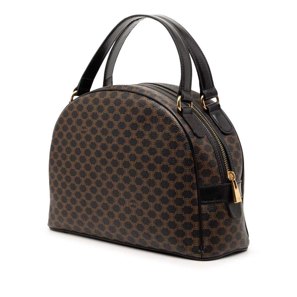 Celine Macadam Coated Canvas Dome Handbag Brown Very good condition - Back View