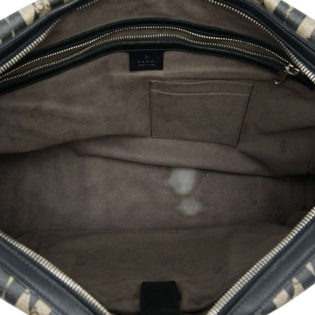 Gucci GG Supreme Caleido Eden Briefcase Beige Very good - Model View