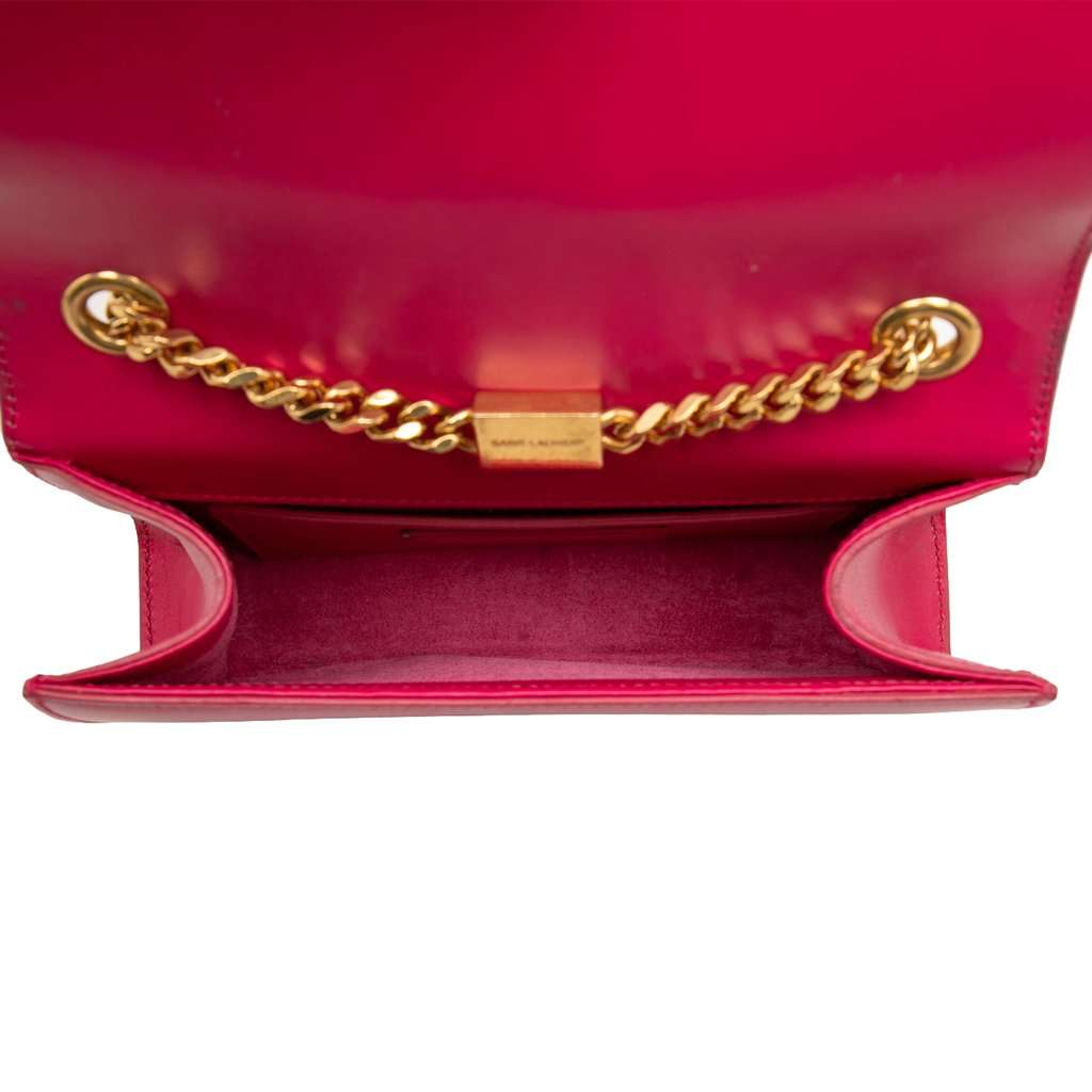 Saint Laurent Small Smooth Calfskin Monogram Kate Tassel Crossbody Pink Leather Very good condition - Model View
