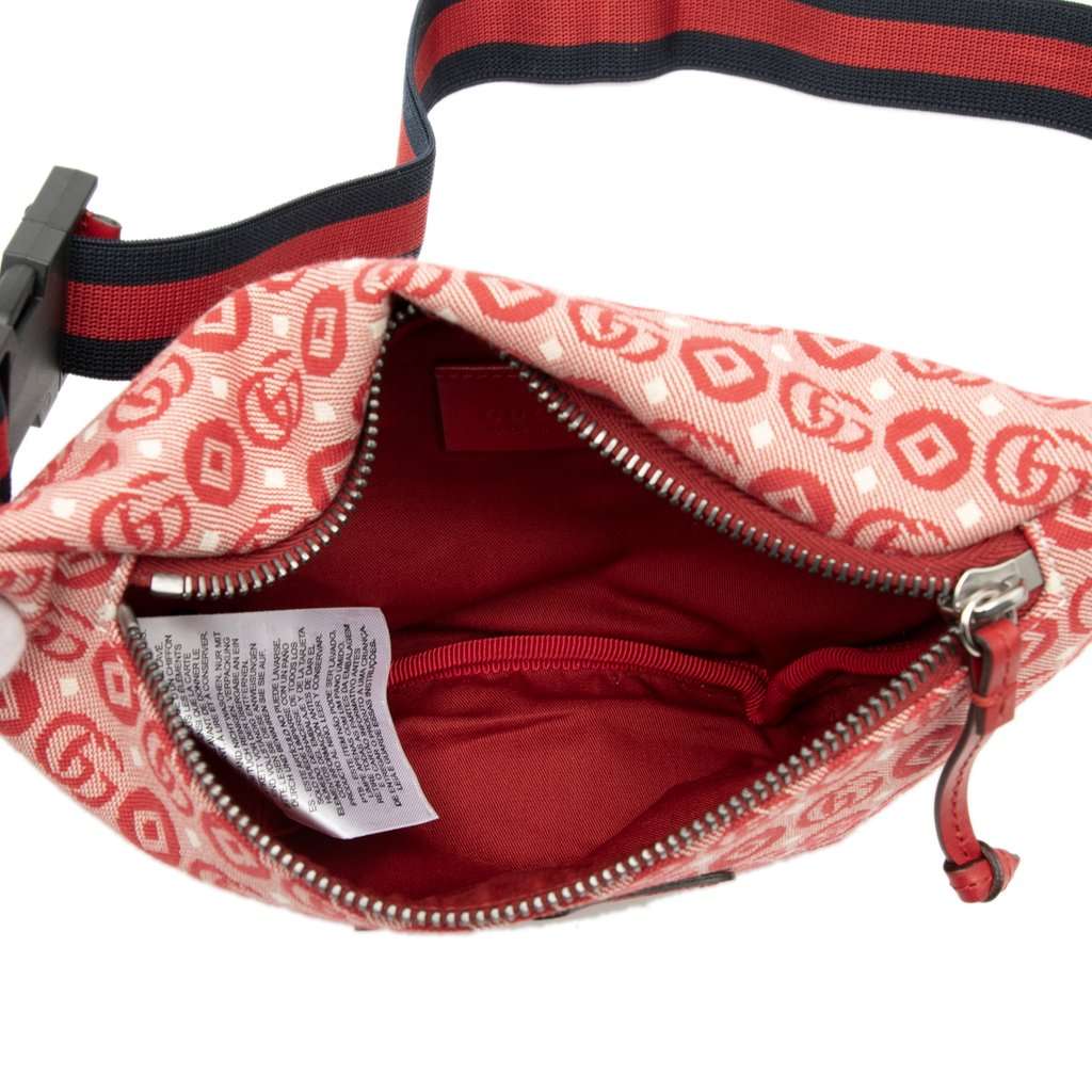 Gucci Kids GG Canvas Stars Web Belt Bag Red Very good - Model View