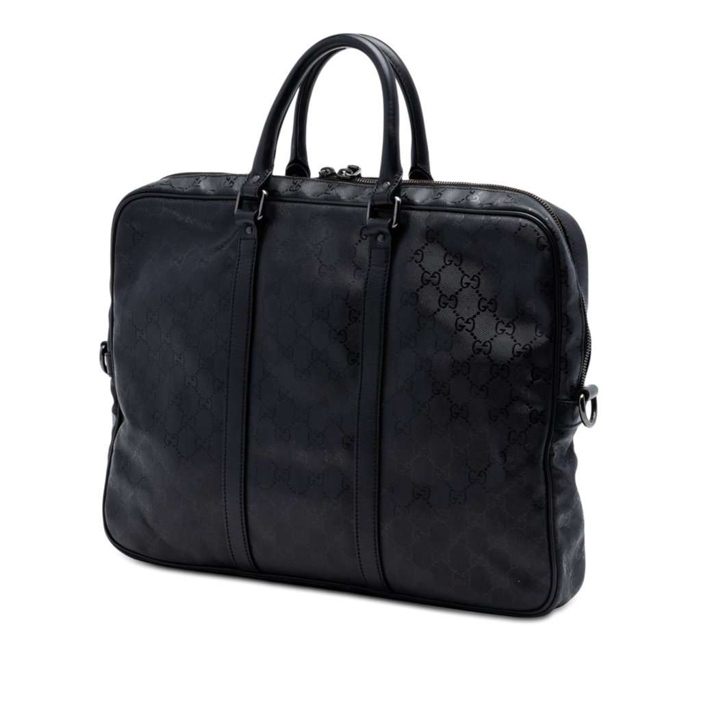 Gucci GG Imprime Business Bag Black Very good condition - Back View