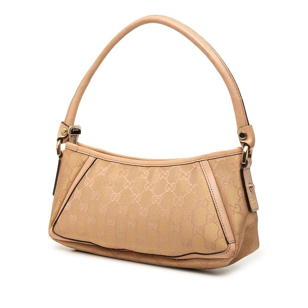 Gucci GG Canvas Abbey D Ring Pochette Brown Very good - Back View
