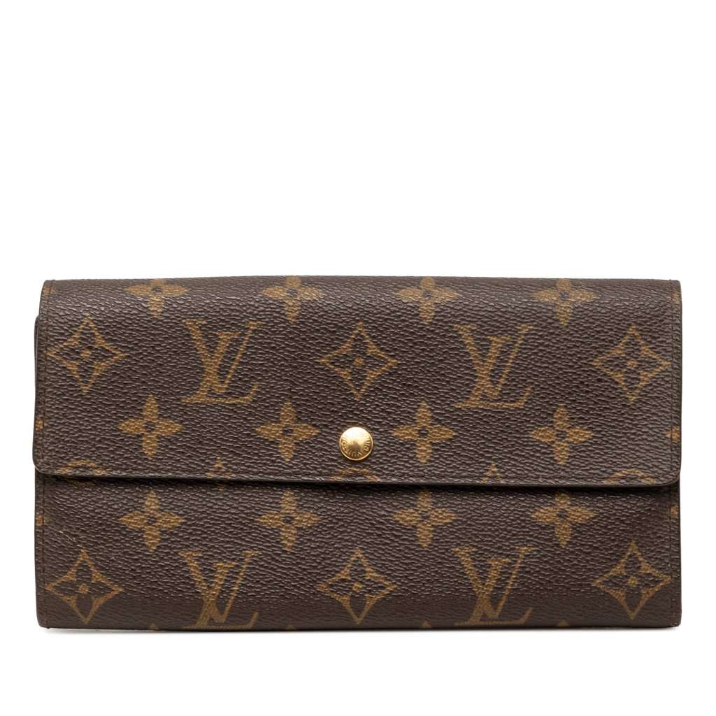 Louis Vuitton Monogram Sarah Long Wallet Brown Very good - Front View