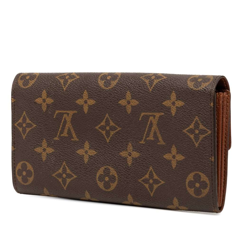 Louis Vuitton Monogram Sarah Long Wallet Brown Very good - Back View