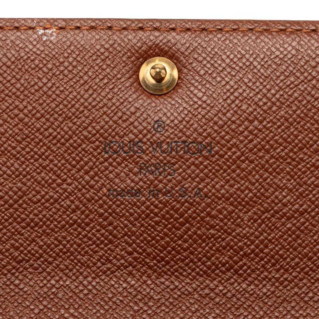 Louis Vuitton Monogram Sarah Long Wallet Brown Very good - Box View
