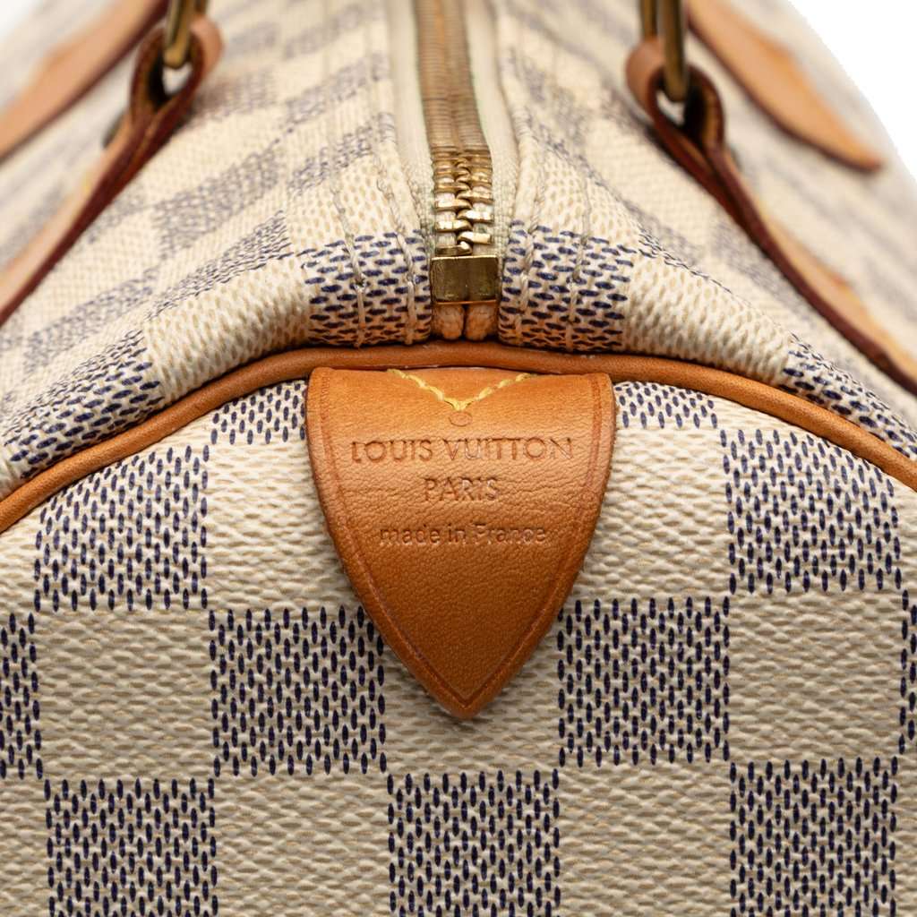 Louis Vuitton Damier Azur Speedy 30 White Very good condition - Box View