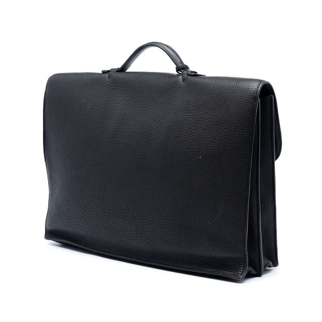 Hermès Togo Sac a Depeches 41 Black Leather Very good condition - Back View