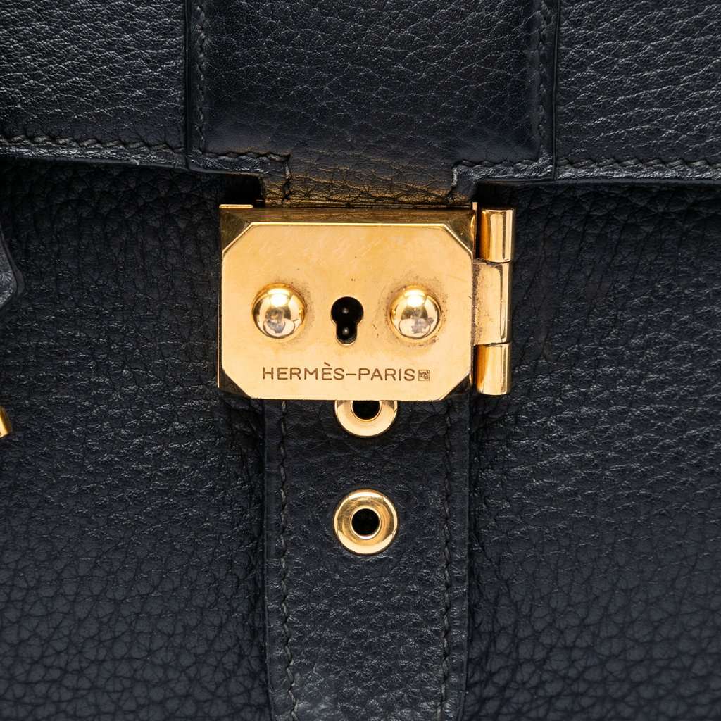 Hermès Togo Sac a Depeches 41 Black Leather Very good condition - Box View