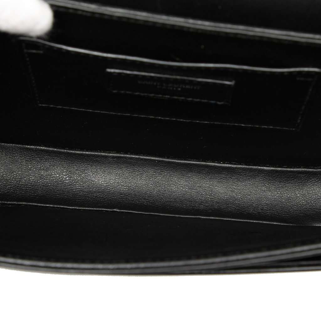 Saint Laurent Medium Calfskin Solferino Satchel In Box Black Leather Very good condition - Model View