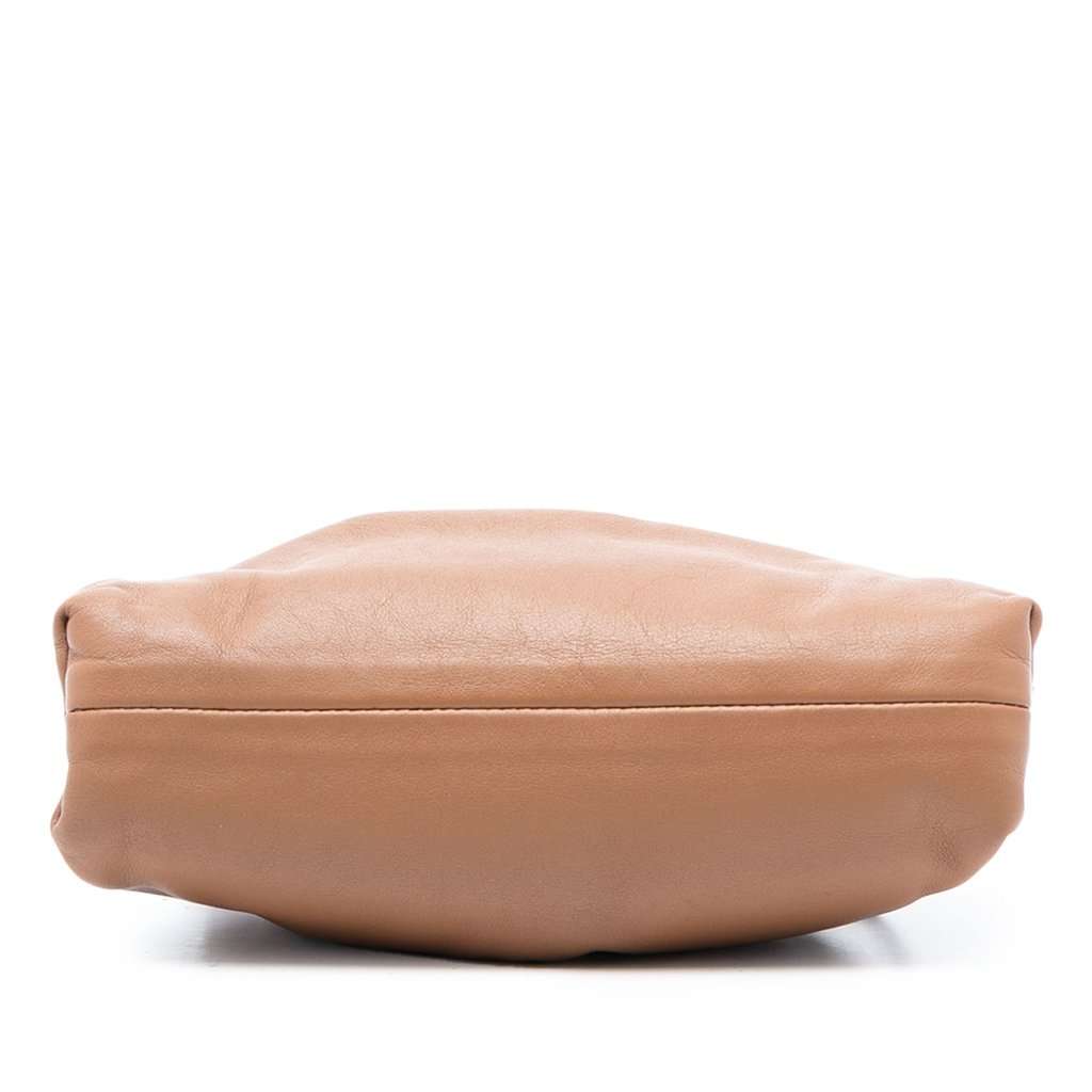 Bottega Veneta Lambskin The Mini Pouch Crossbody Brown Leather Very good condition - Inside View