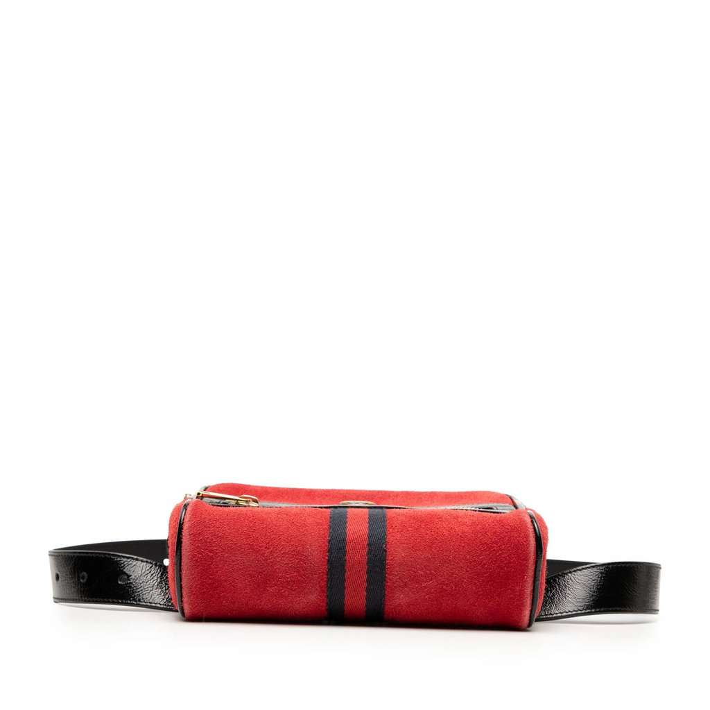 Gucci Small Suede Ophidia Belt Bag Red Leather Very good condition - Inside View