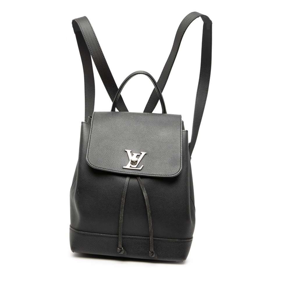 Louis Vuitton Taurillon Lockme Backpack Black Leather Very good condition - Front View