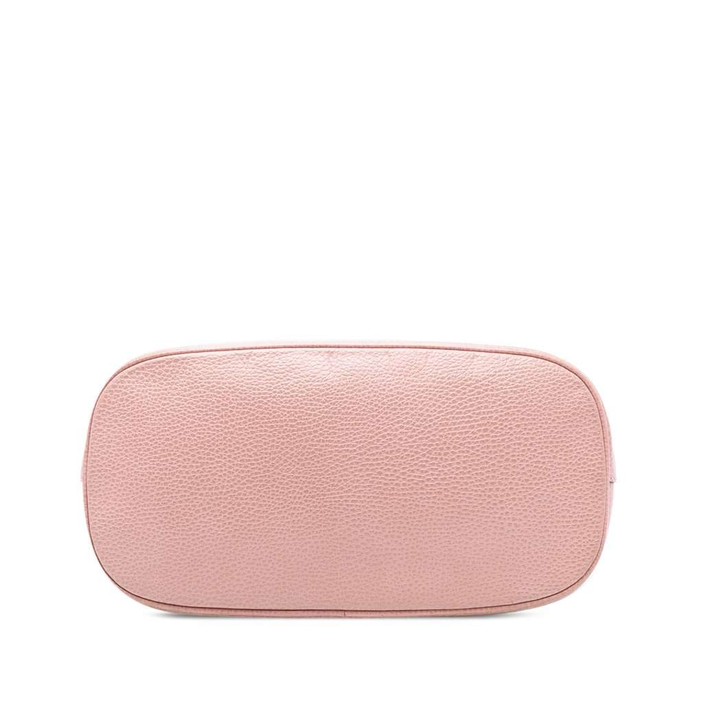 Gucci Small Dollar Calfskin GG Charm Dome Satchel Pink Leather Very good condition - Inside View