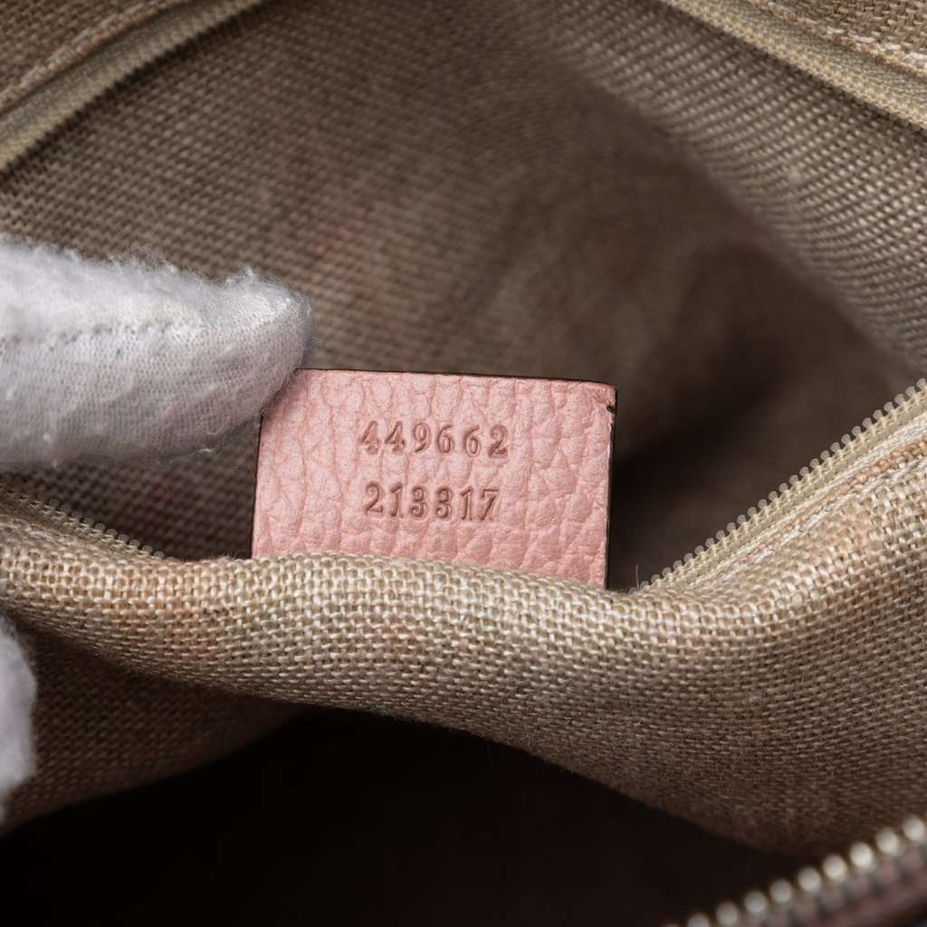 Gucci Small Dollar Calfskin GG Charm Dome Satchel Pink Leather Very good condition - Box View