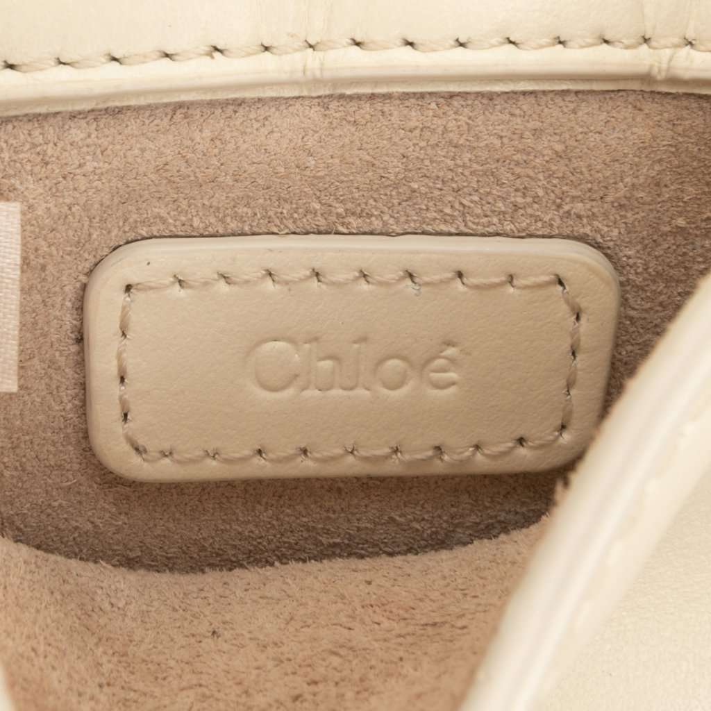 Chloé Mini Leather Tess Crossbody White Leather Very good condition - Box View
