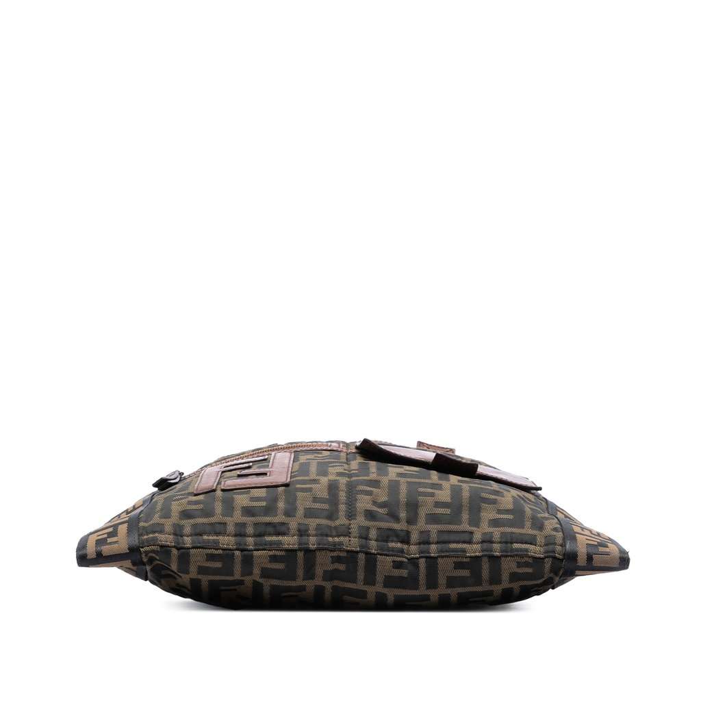 Fendi Zucca Canvas FF Flat Messenger Bag Brown Very good - Inside View