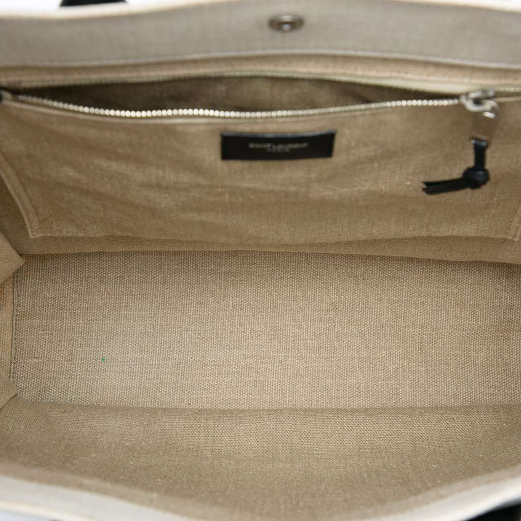 Saint Laurent Canvas Rive Gauche North South Tote Brown Very good - Model View