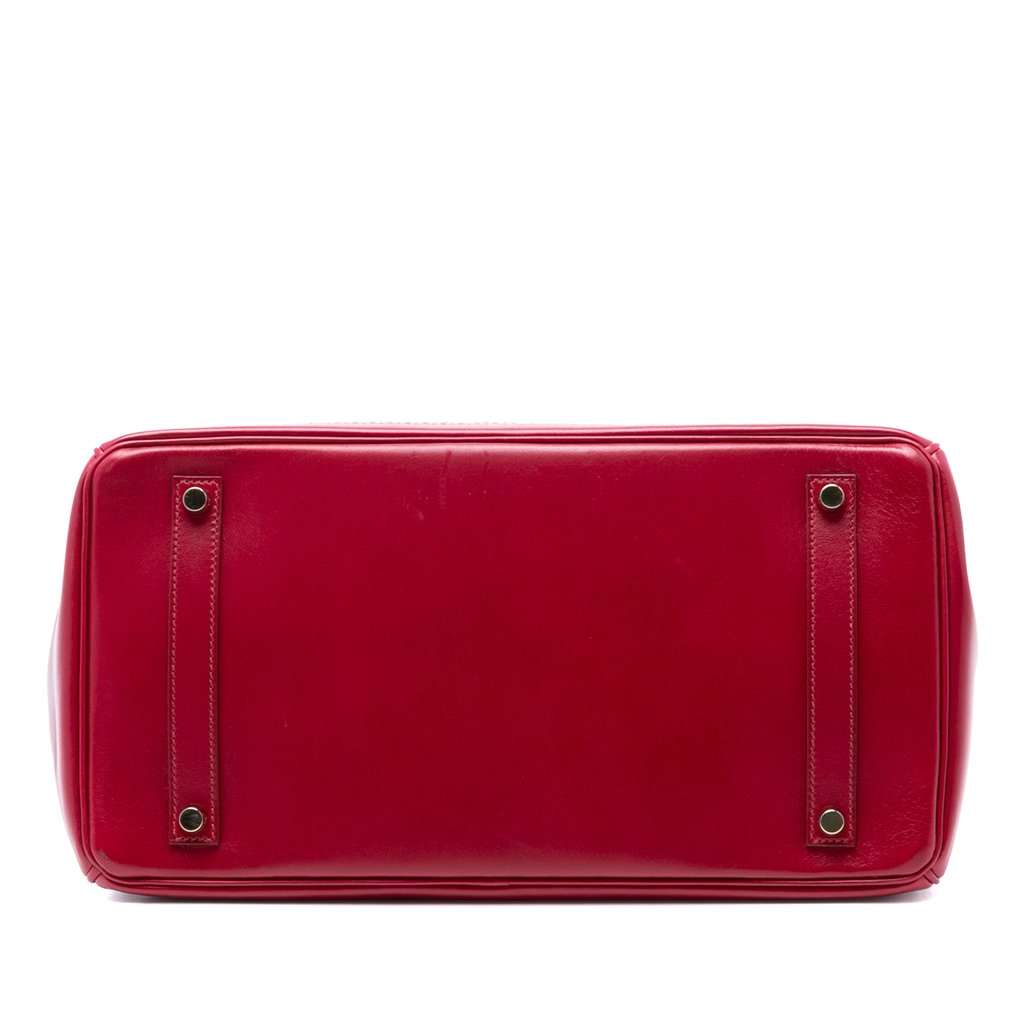 Hermès Tadelakt Ghillies Birkin Retourne 35 Red Leather Very good condition - Inside View