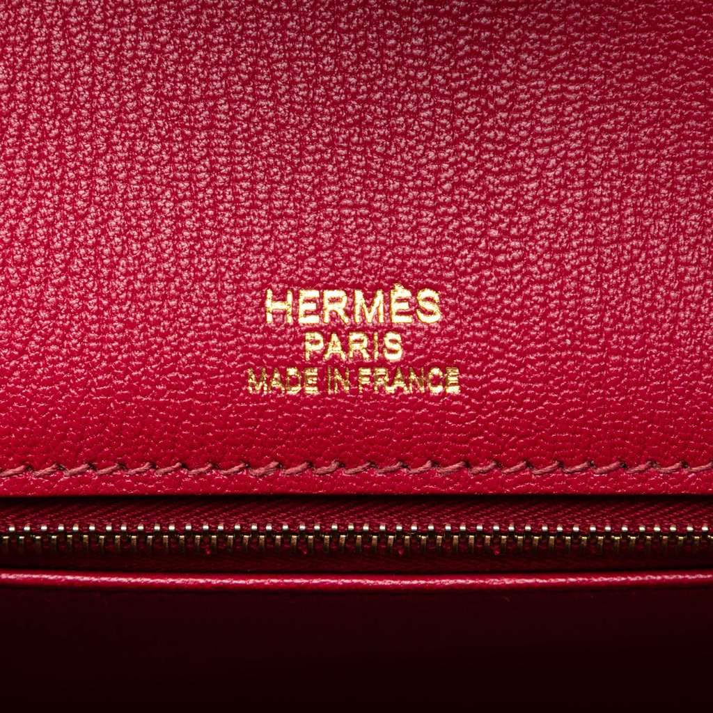 Hermès Tadelakt Ghillies Birkin Retourne 35 Red Leather Very good condition - Box View