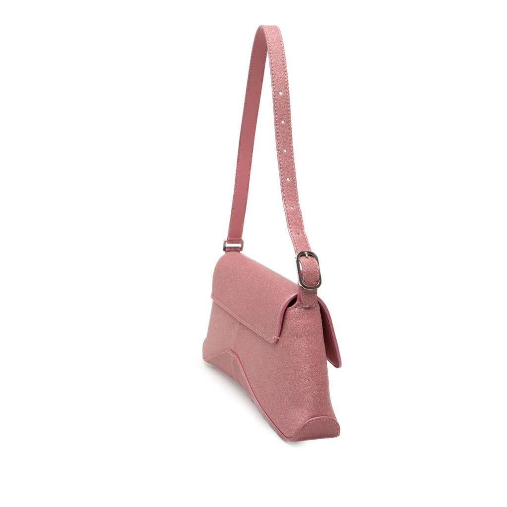 Balenciaga Small Glitter Fabric XX Flap Pink Very good condition - Back View