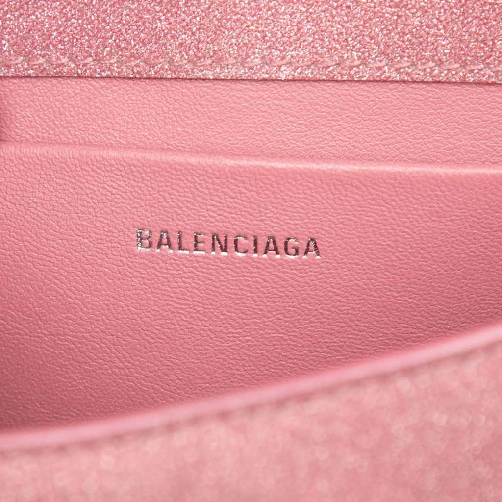 Balenciaga Small Glitter Fabric XX Flap Pink Very good condition - Box View