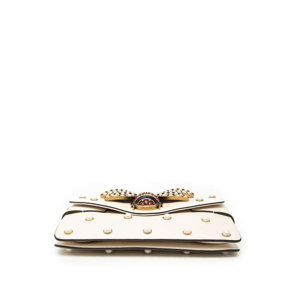 Gucci Mini Leather Queen Margaret Broadway Satchel White Leather Very good condition - Inside View
