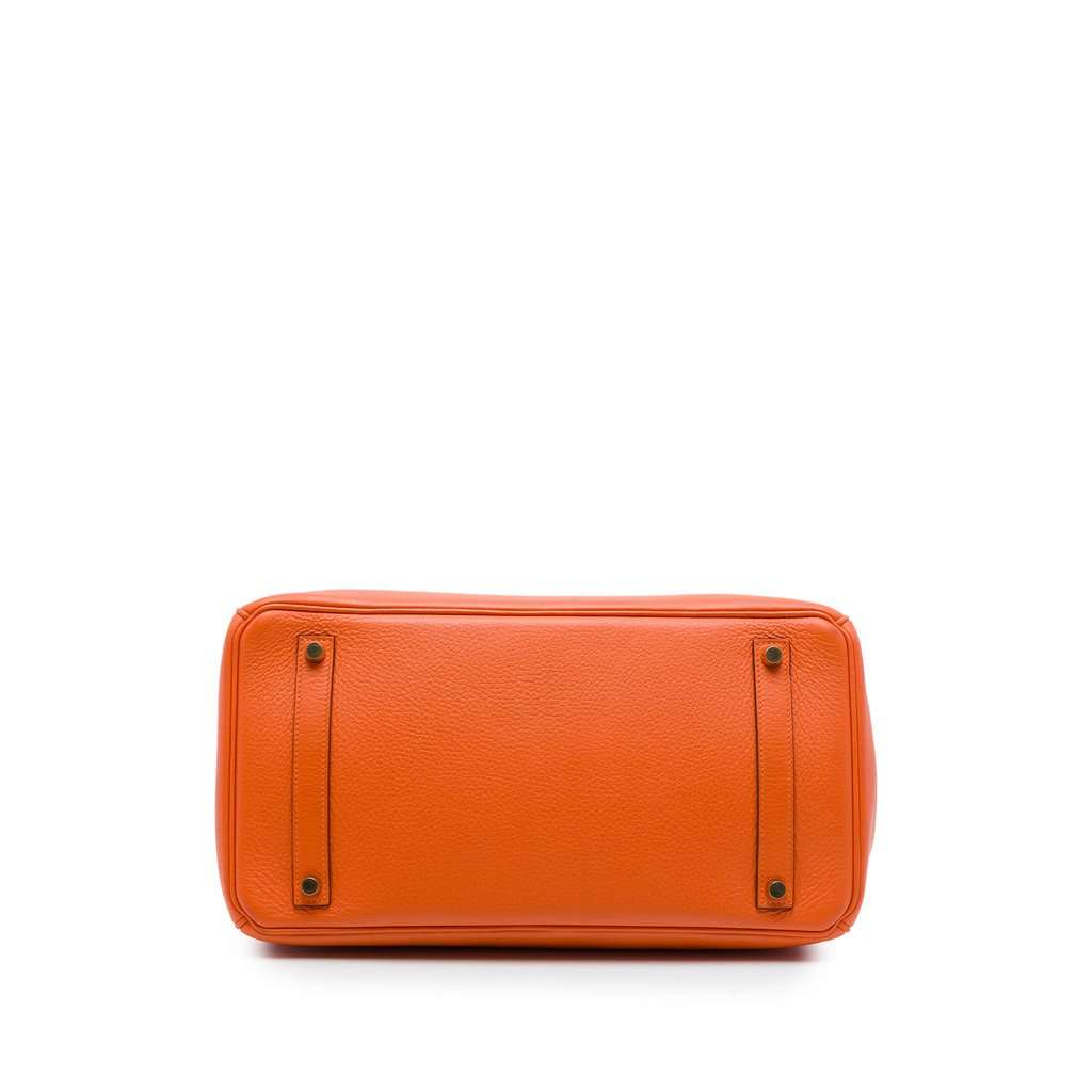 Hermès Clemence Birkin Retourne 35 Orange Leather Very good - Inside View