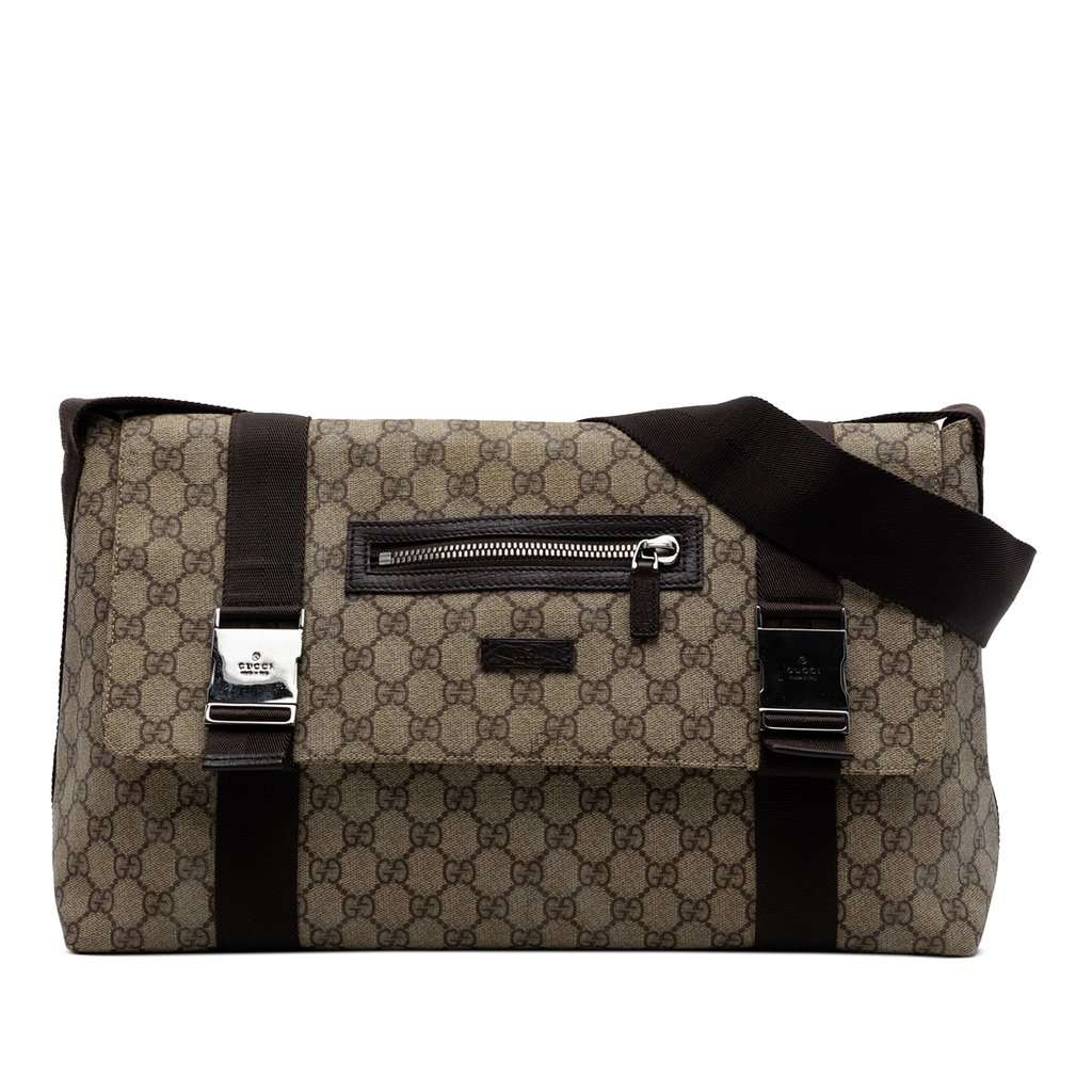 Gucci GG Supreme Crossbody Beige Very good - Front View