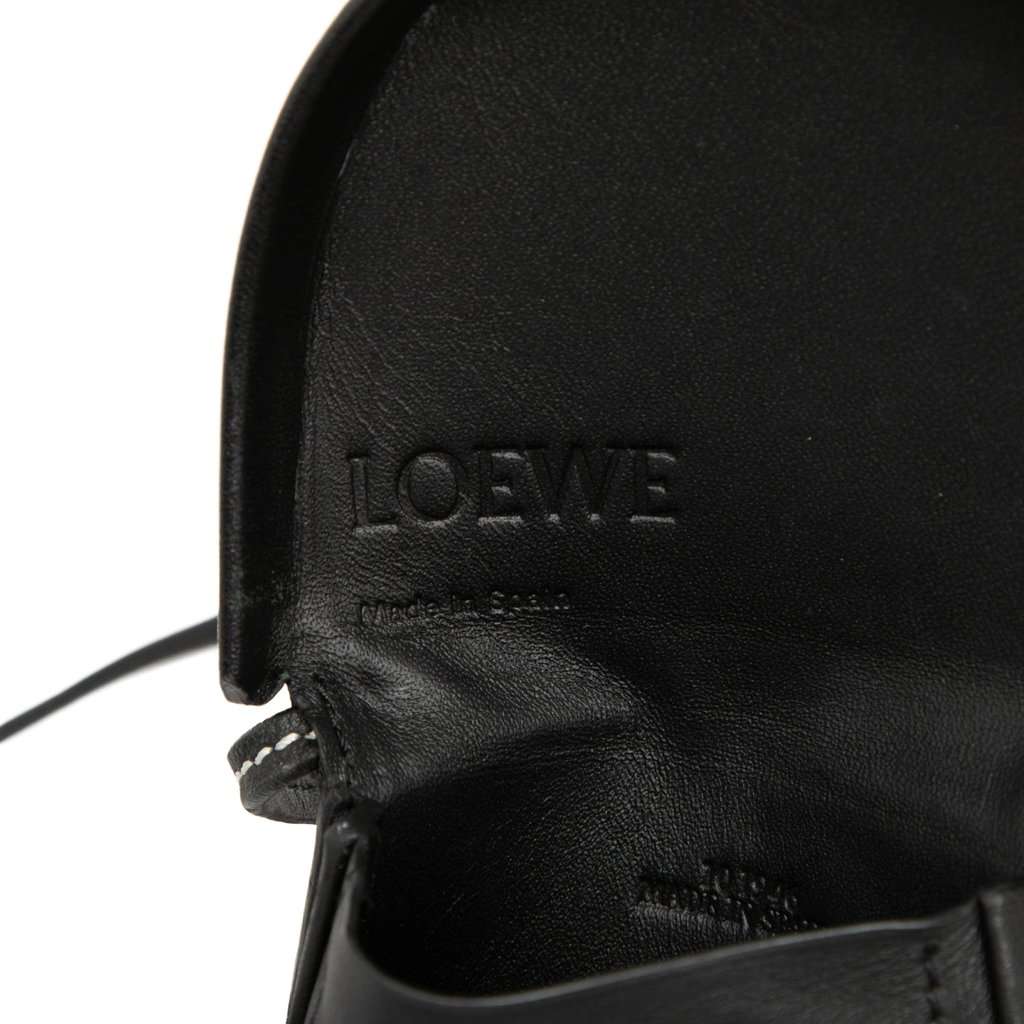 LOEWE Mini Soft Calfskin Anagram Heel Pouch Black Leather Very good condition - Box View
