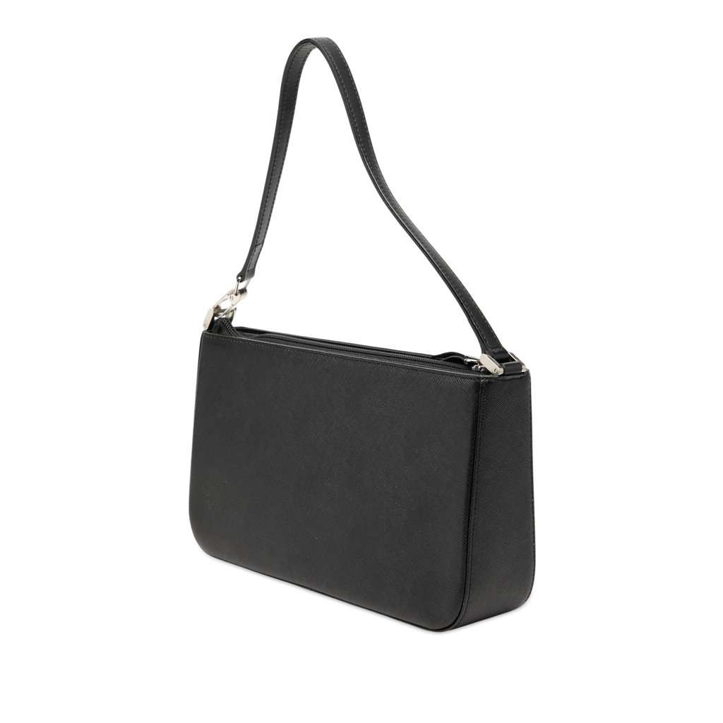 Burberry Leather Shoulder Bag Black Leather Very good - Back View