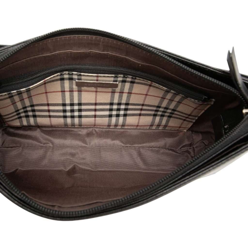 Burberry Leather Shoulder Bag Black Leather Very good - Model View