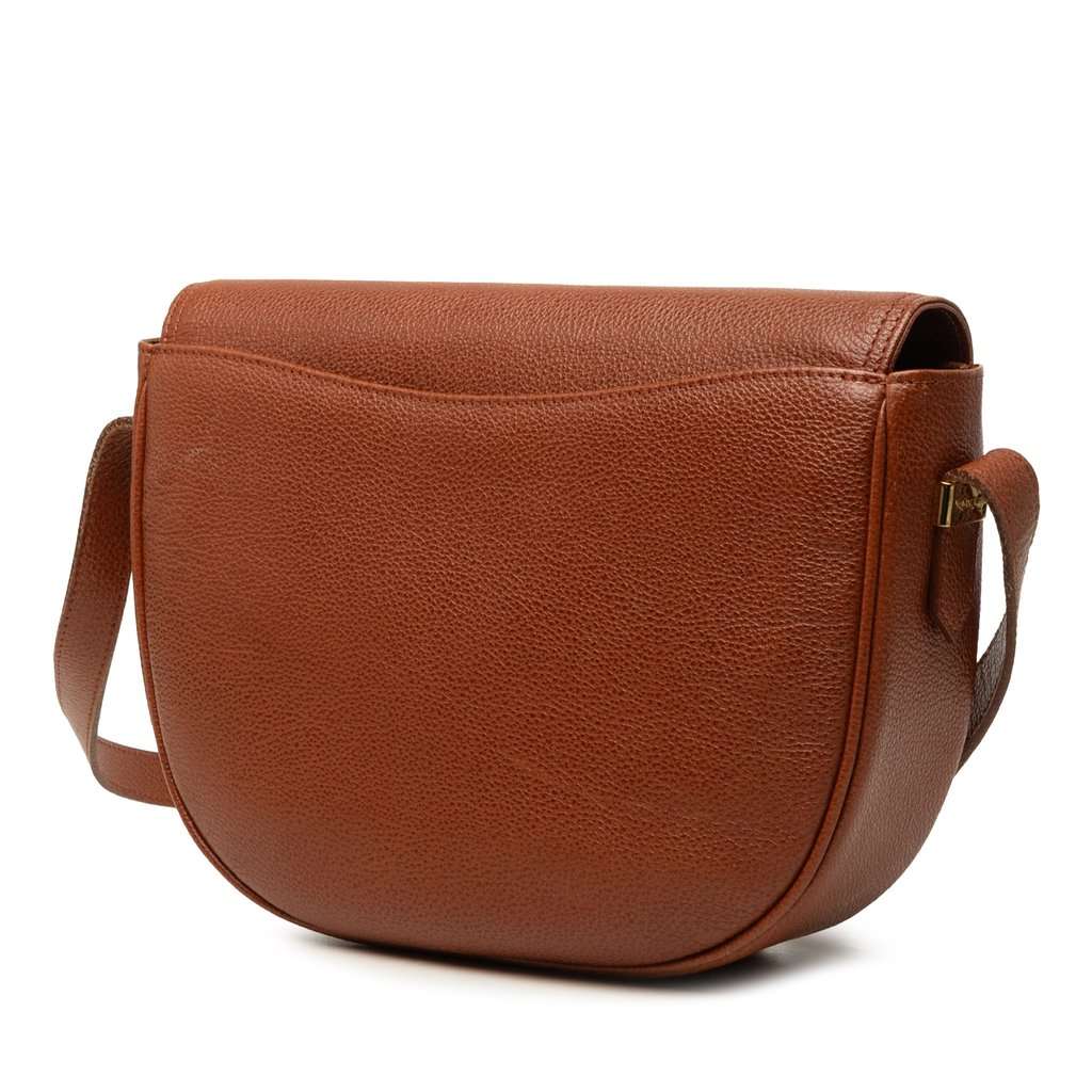 Saint Laurent Leather Crossbody Brown Leather Good - Back View
