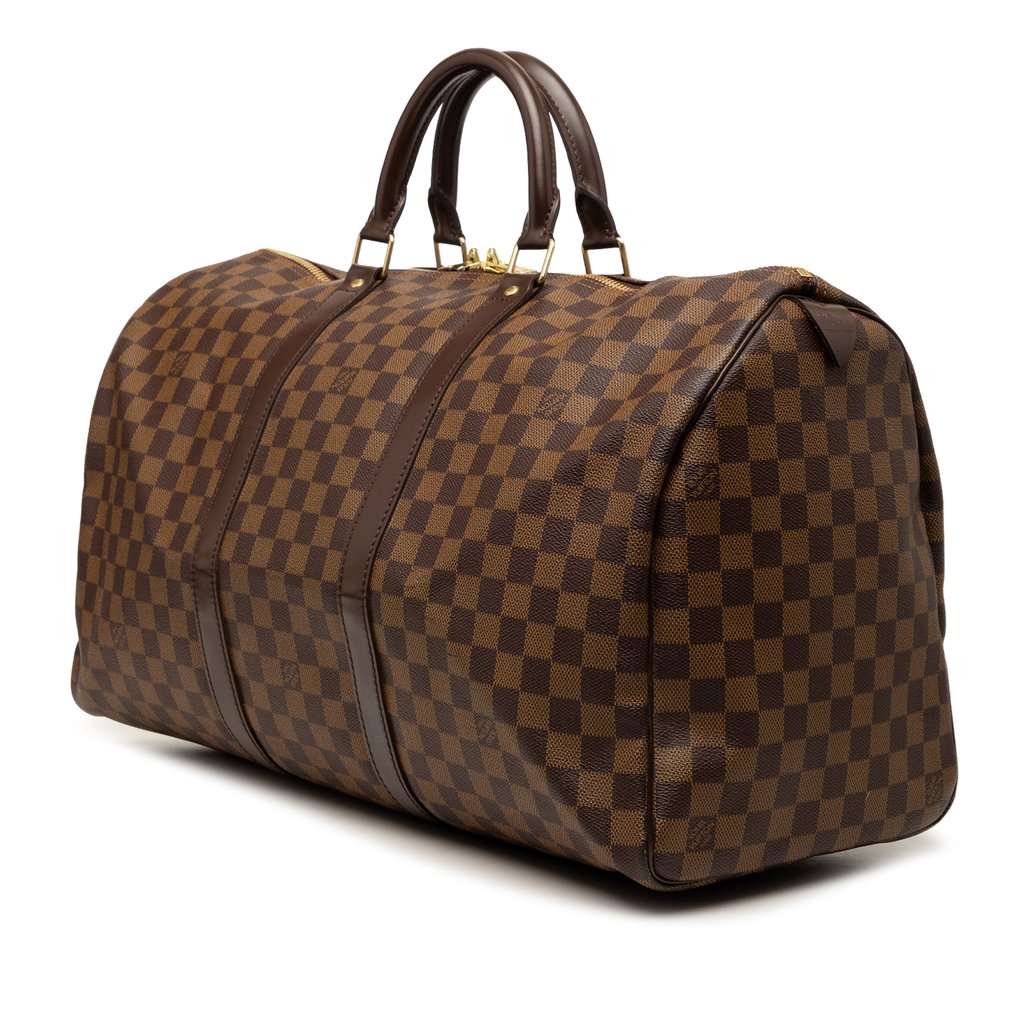 Louis Vuitton Damier Ebene Keepall 50 Brown Very good condition - Back View