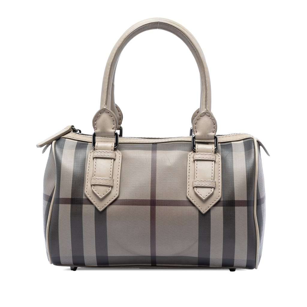 Burberry Smoke Check Coated Canvas Chester Boston Bag MultiColor Very good condition - Front View