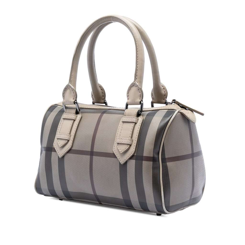 Burberry Smoke Check Coated Canvas Chester Boston Bag MultiColor Very good condition - Back View