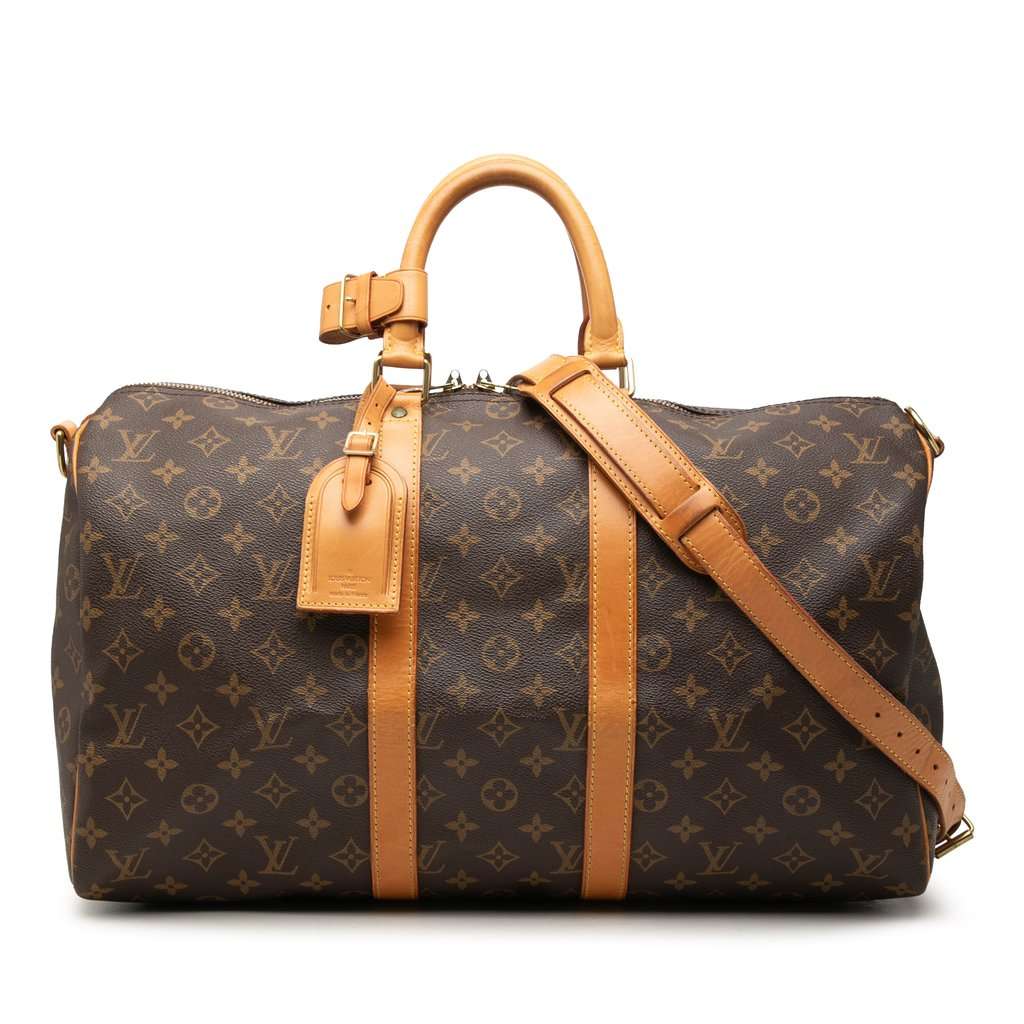 Louis Vuitton Monogram Keepall Bandouliere 45 Brown Very good - Front View