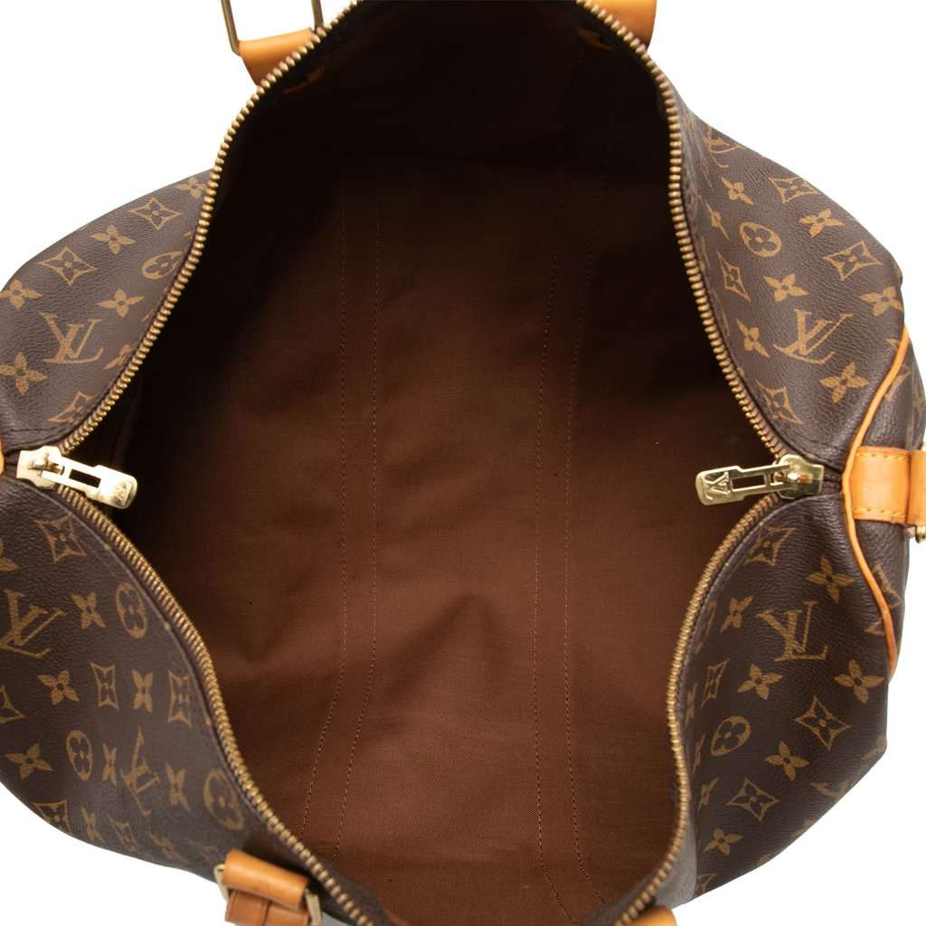 Louis Vuitton Monogram Keepall Bandouliere 45 Brown Very good - Model View