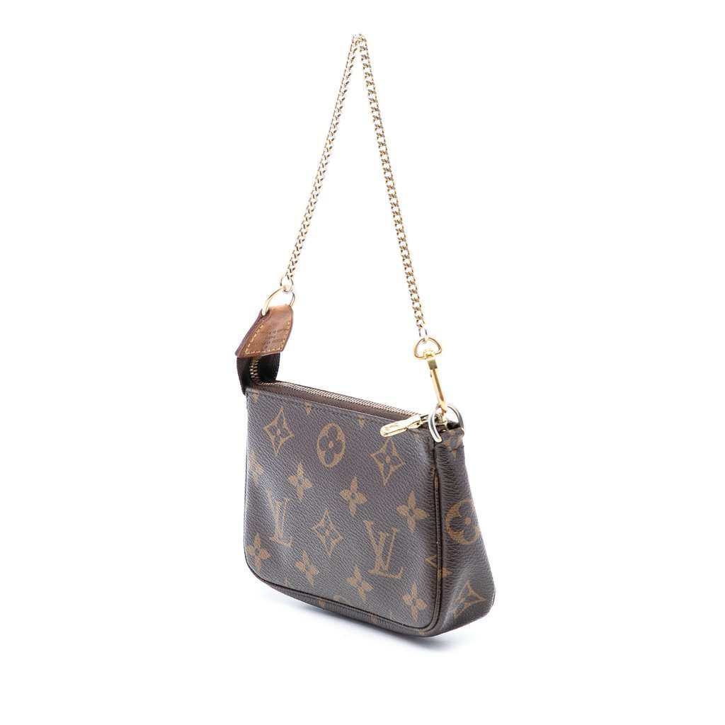Louis Vuitton Monogram Mini Pochette Accessoires Brown Very good condition - Back View