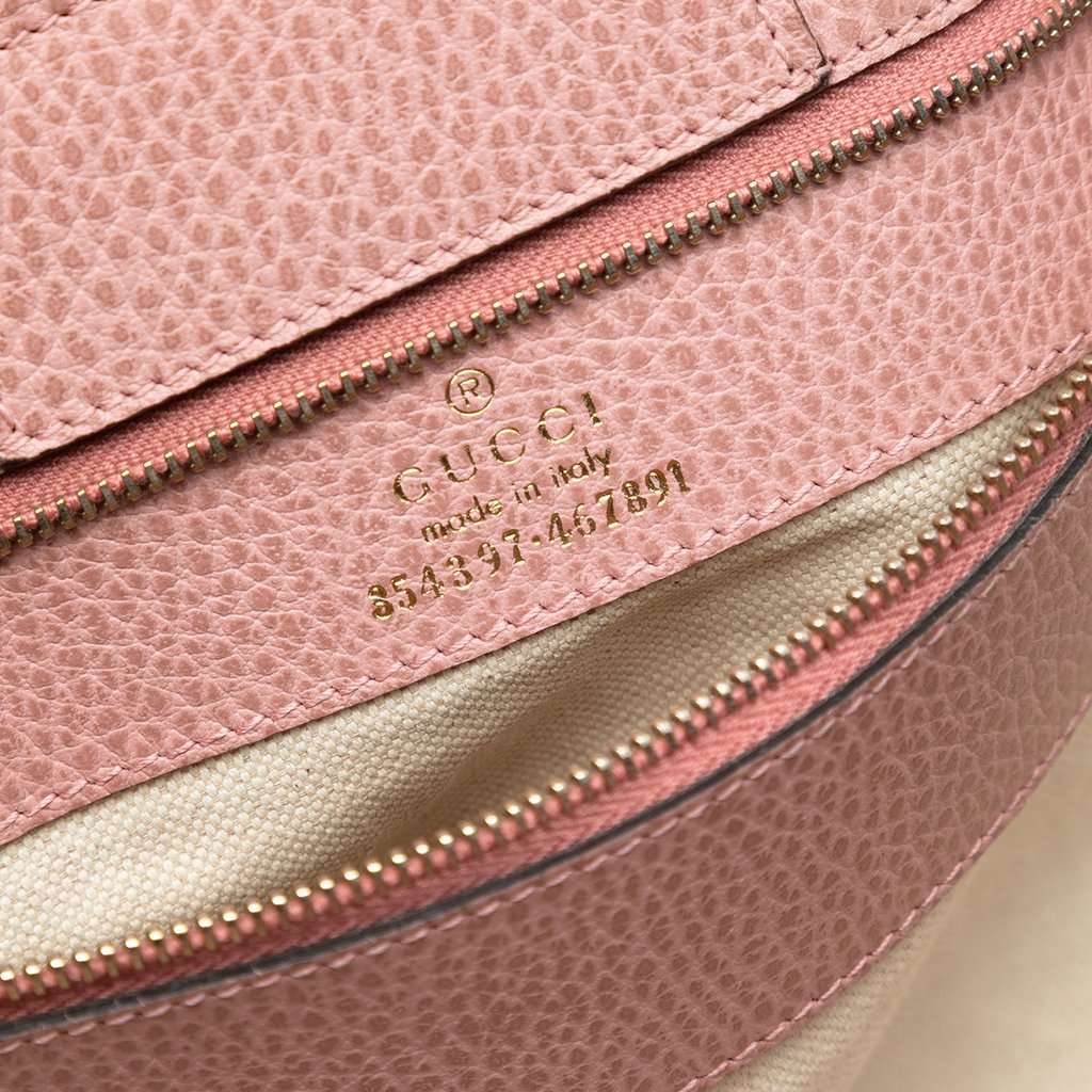 Gucci Medium Leather Swing Tote Pink Leather Very good condition - Box View