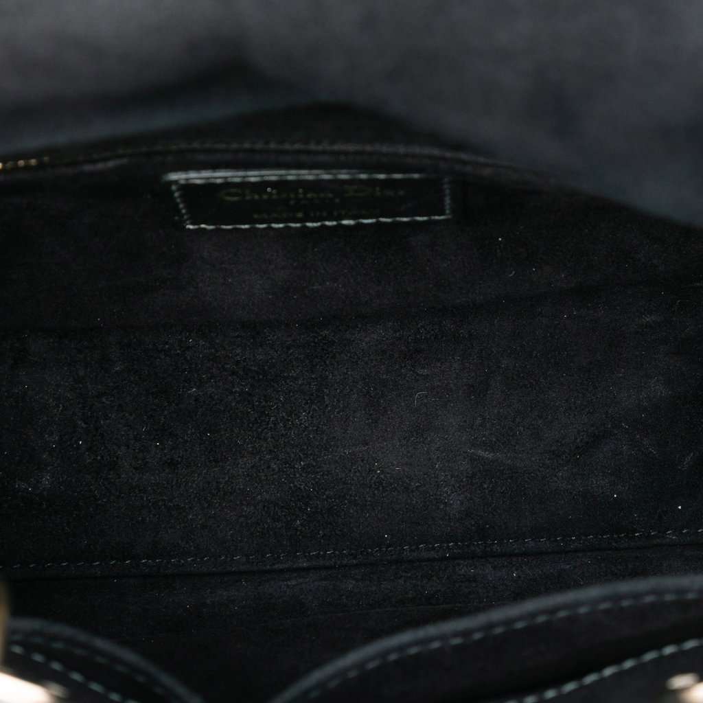 Dior Small Metallic Lambskin Cannage My ABCDior Lady Dior Silver Leather Very good - Model View