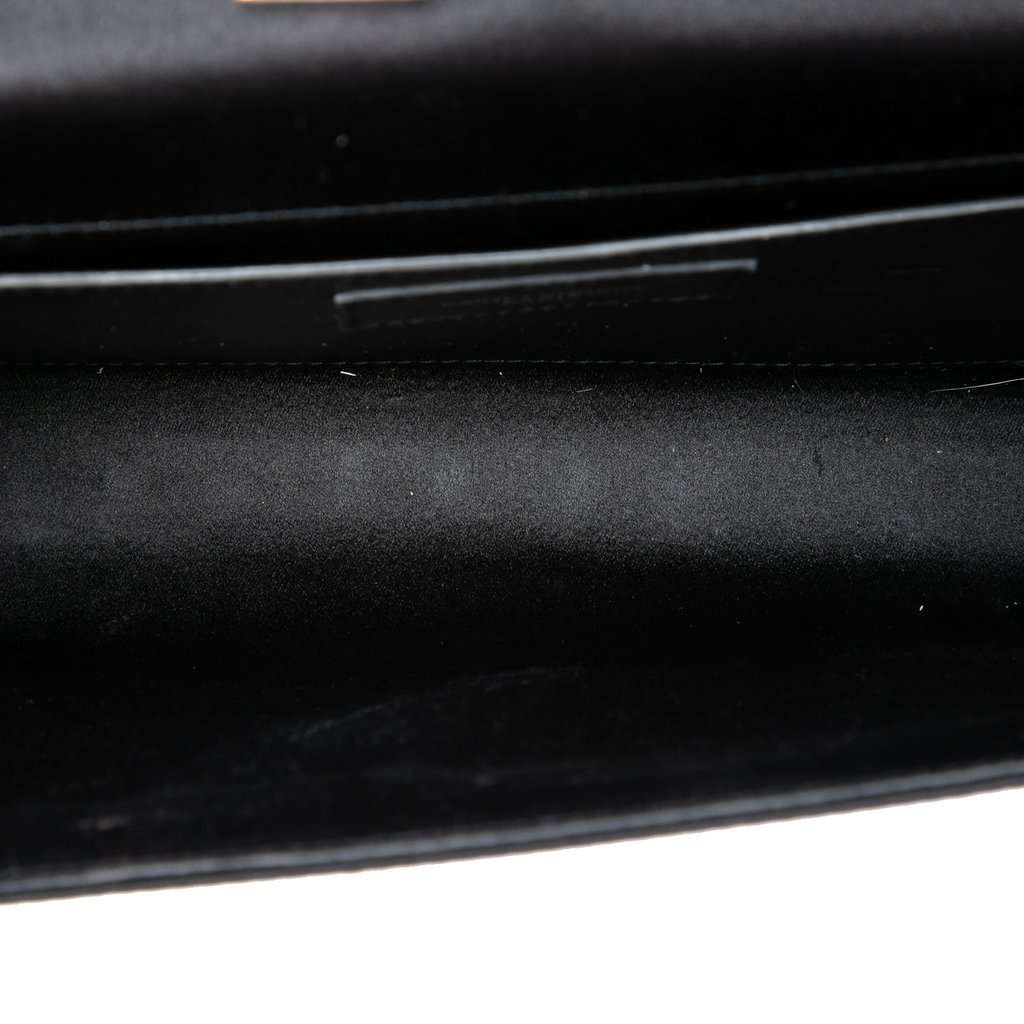 Saint Laurent Small Satin Monogram Kate Zebra Sequin Crossbody Black Very good condition - Model View