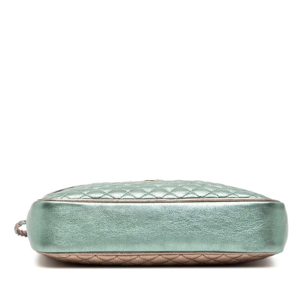 Gucci Laminated Nappa Trapuntata Crossbody Green Leather Very good - Inside View
