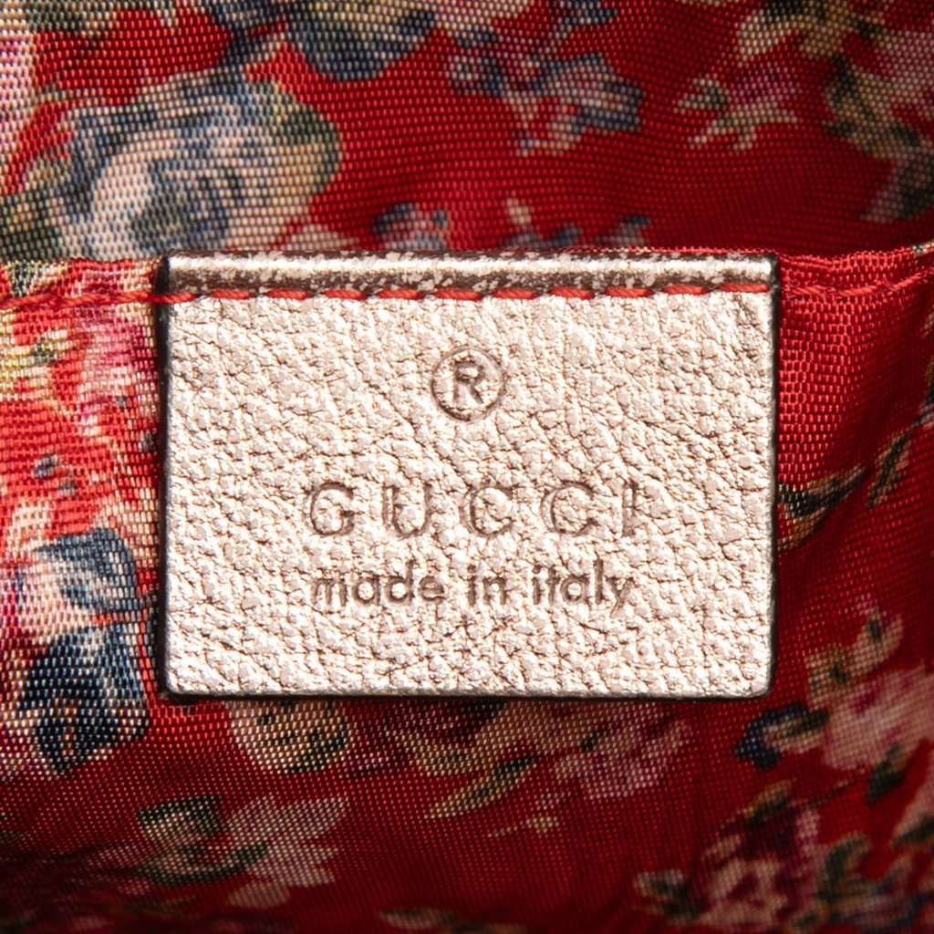Gucci Laminated Nappa Trapuntata Crossbody Green Leather Very good - Box View