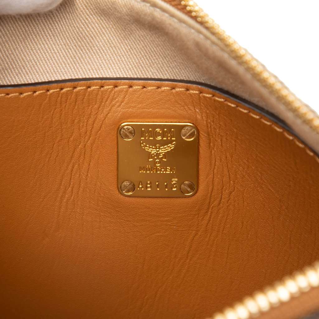 MCM Visetos Coated Canvas Rabbit Satchel Brown Very good - Box View
