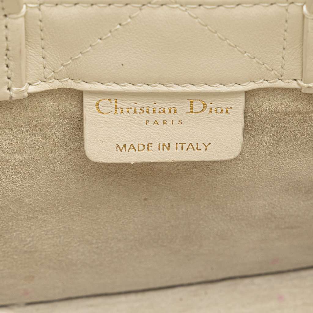 Dior Mini Calfskin Macrocannage Book Tote White Leather Very good - Box View