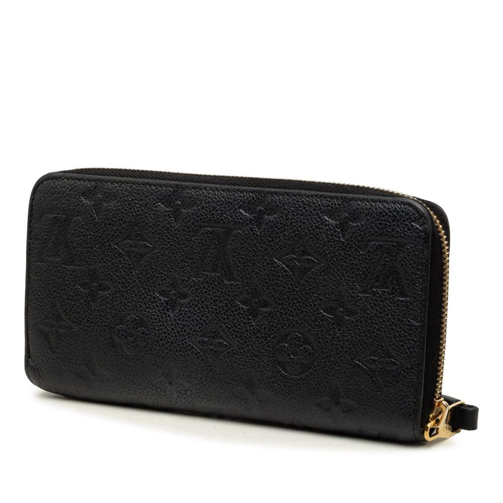 Louis Vuitton Monogram Empreinte Zippy Long Wallet Black Leather Very good - Back View