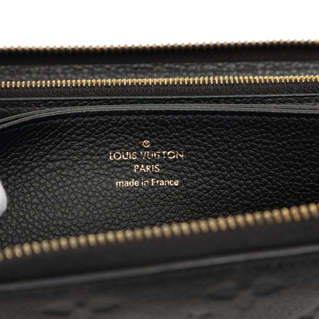 Louis Vuitton Monogram Empreinte Zippy Long Wallet Black Leather Very good - Box View