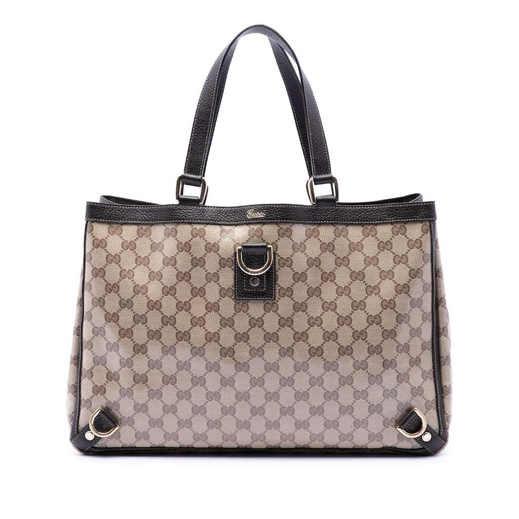 Gucci GG Crystal Abbey D Ring Tote Beige Very good condition - Front View
